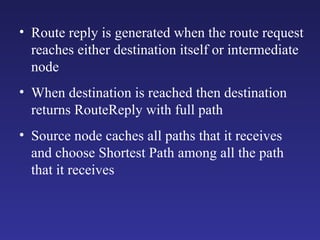 Return Path During Routing Wireless routing protocols | PPT