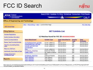 FCC ID Search
https://apps.fcc.gov/oetcf/eas/reports/ViewExhibitReport.cfm?mode=Exhibits&RequestTimeout=500&calledFromFrame=N&application_id=Al%2FFPgcInlgHLjNZvXbP
TQ%3D%3D&fcc_id=A6O60001058RX
14
 