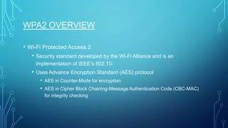 Wireless security using wpa2 | PPT