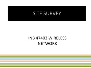 INB 47403 WIRELESS
     NETWORK
 