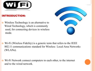 Introduction Wireless Technology | PPTX
