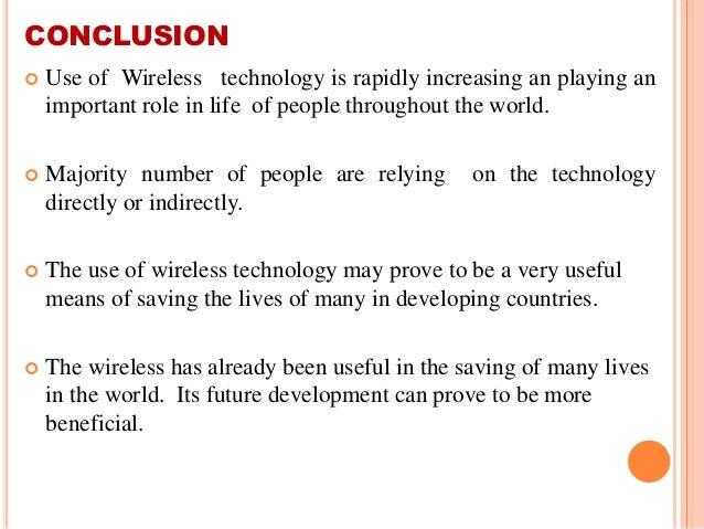 introduction wireless technology essay on wireless technology
