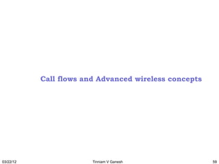 Call flows and Advanced wireless concepts




03/22/12                Tinniam V Ganesh               59
 
