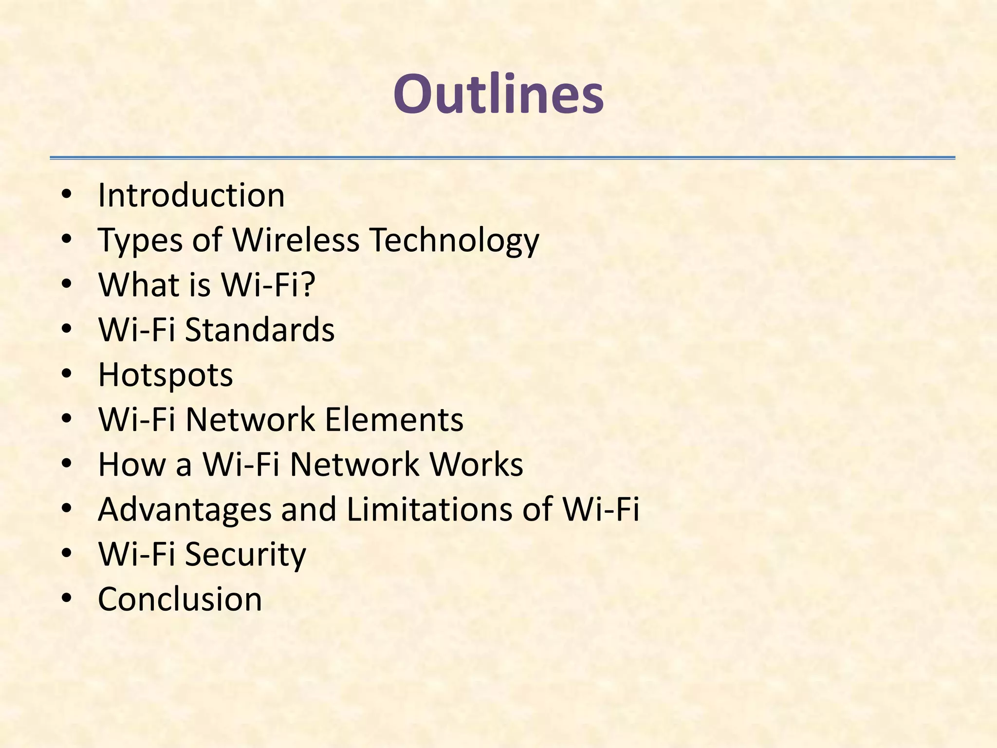 Wireless technology - Wi-Fi | PPT