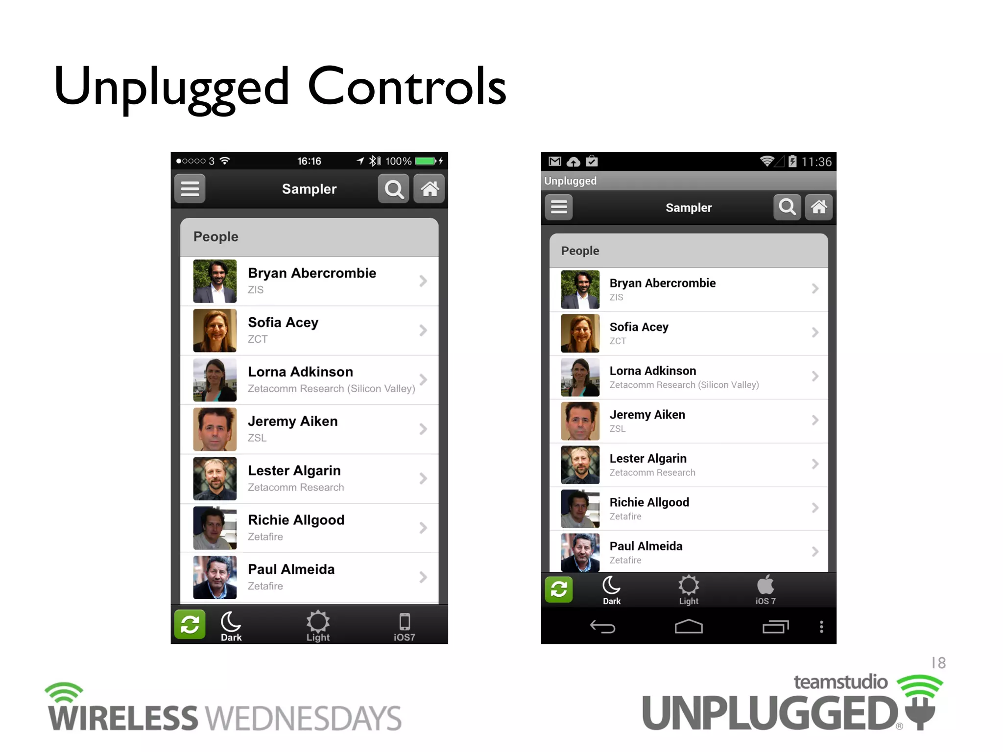 Unplugged Controls

18

 