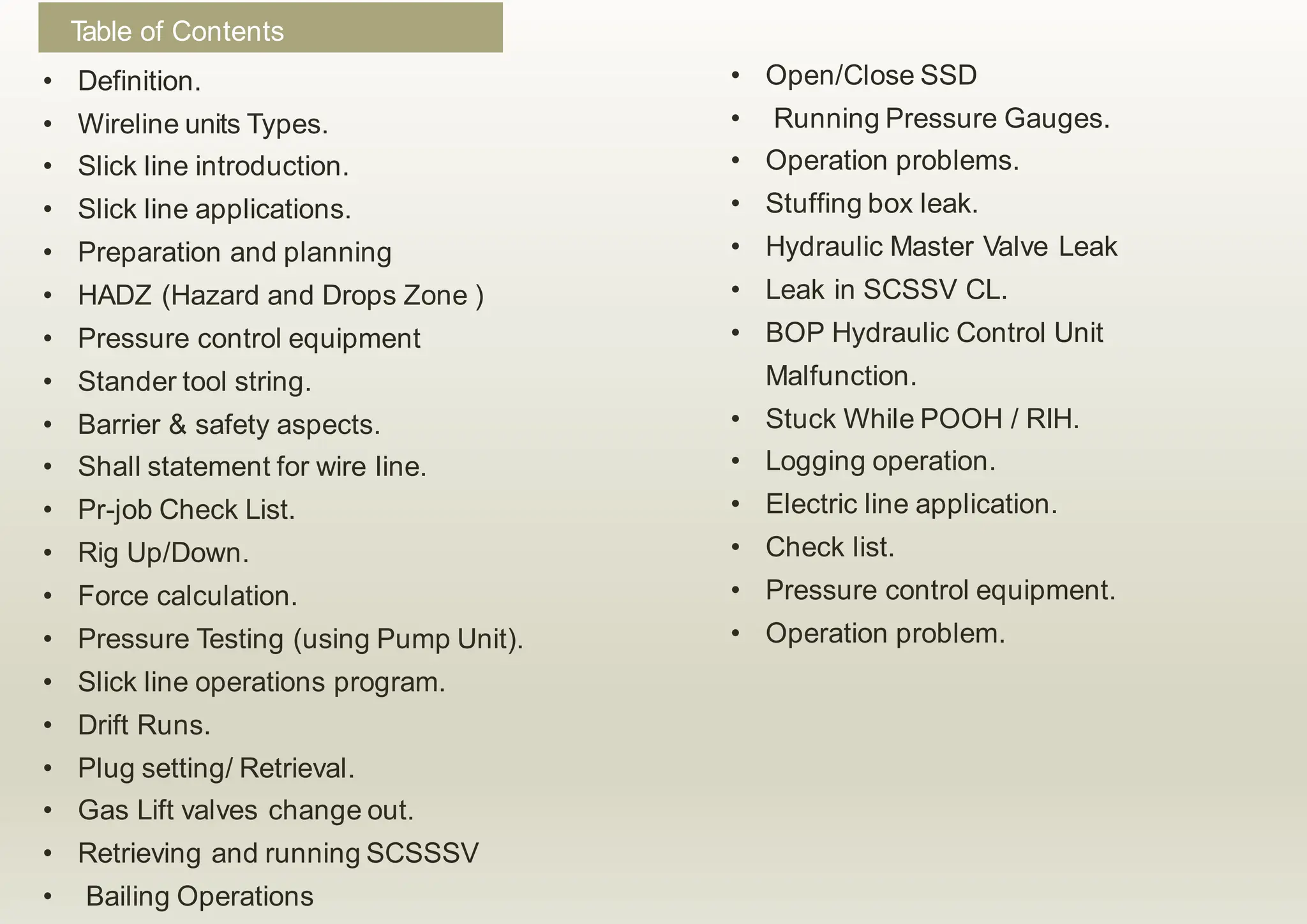 Wire Operations Wire line lecture talks about wireline operations and equipment | PDF