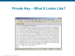 Private Key – What It Looks Like?




© 2006 Cisco Systems, Inc. All rights reserved.                 40
 