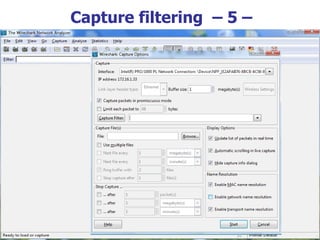 Capture filtering  – 5 – 