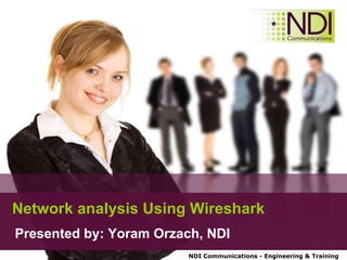 Network analysis Using Wireshark Presented by: Yoram Orzach, NDI 