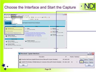 Choose the Interface and Start the Capture 
