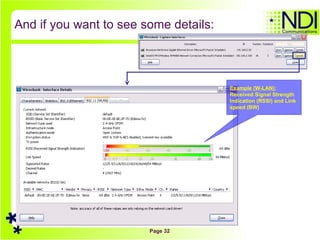 And if you want to see some details: Example (W-LAN): Received Signal Strength Indication (RSSI) and Link speed (BW)  