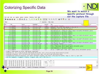 Colorizing Specific Data We want to watch a specific protocol through out the capture file 
