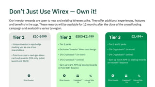 Don’t Just Use Wirex — Own it!
Our investor rewards are open to new and existing Wirexers alike. They offer additional exp...