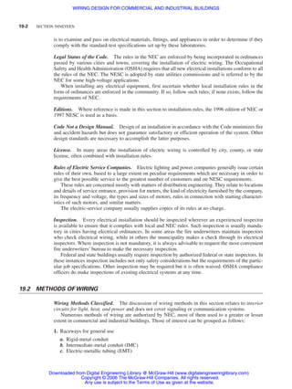 Wiring design for commercial and industrial buildings | PDF