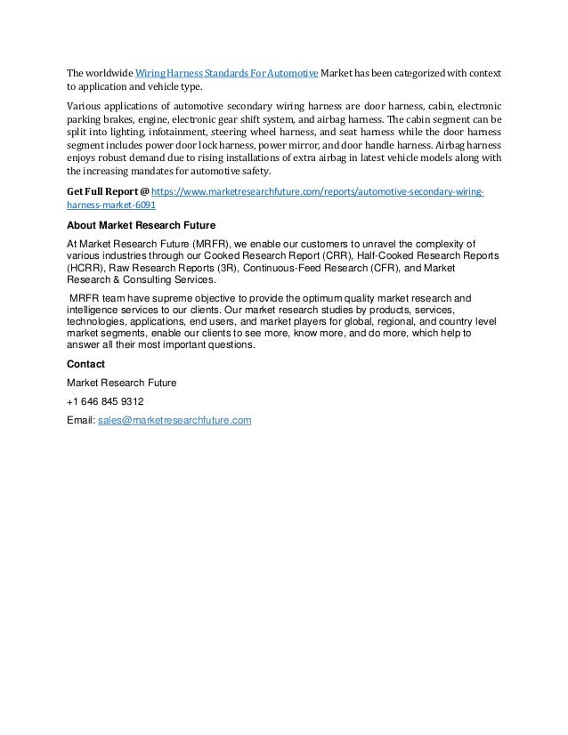 Wiring harness standards for automotive