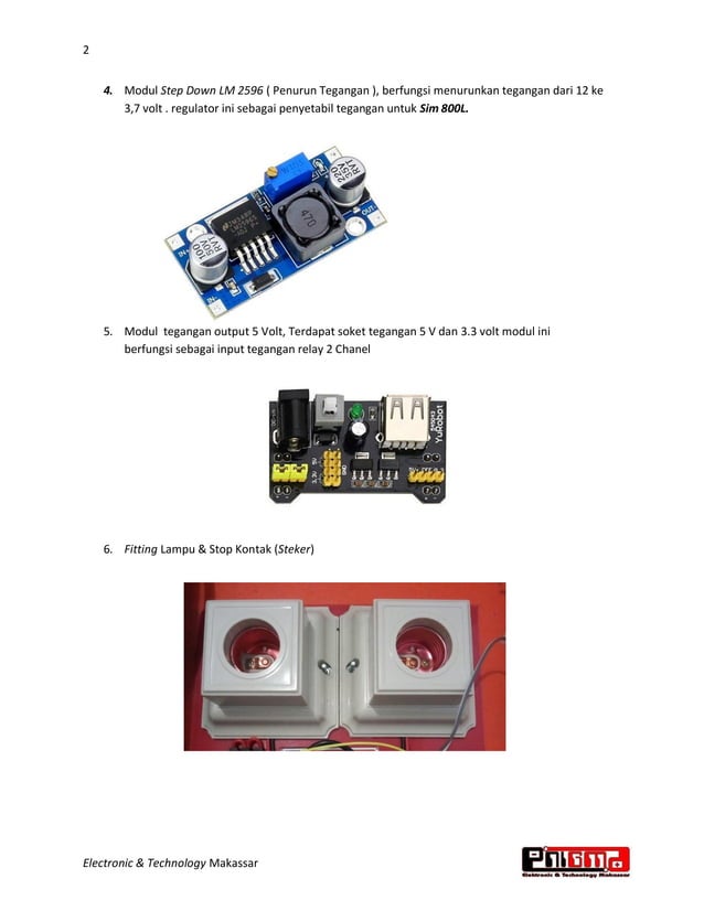 Wiring modul kontrol lampu via sms main control arduino uno | PDF