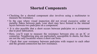 Shorted Components Example Wiring, testing and soldering electronic circuits | PPTX