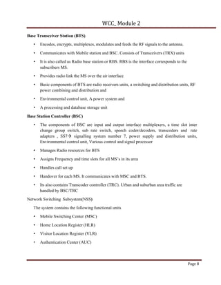Wireless module 2 notes vtu 18ec81 GSM Module | PDF