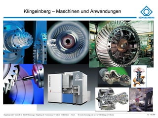 Klingelnberg – Maschinen und Anwendungen 