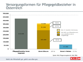 Versorgungsformen für Pflegegeldbezieher in
Österreich

Quelle: Wild; Pflegevorsorgebericht, BAG; ÖBIG

 