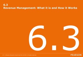 © Pearson Education South Asia Pte Ltd 2013. All rights reserved
18
6.3
Revenue Management: What it is and How it Works
 