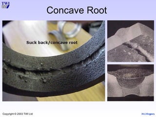 M.S.Rogers
Copyright © 2003 TWI Ltd
Concave Root
 