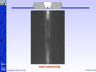 Faisal Yusof
TE
Copyright © 2003 TWI Ltd
root concavity
 