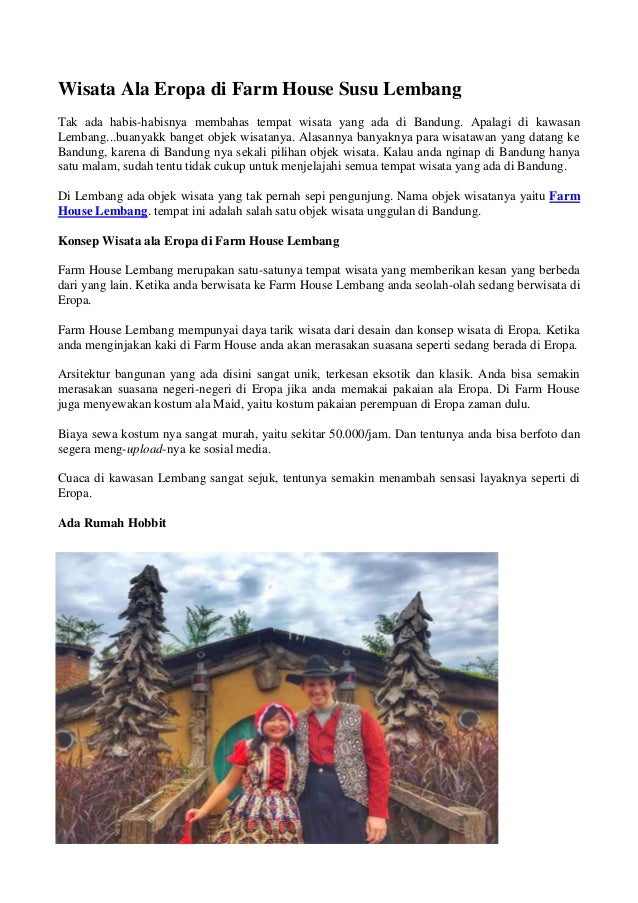 Wisata Ala Eropa Di Farm House Susu Lembang Wisata Ala Eropa Di Farm House Susu Lembang