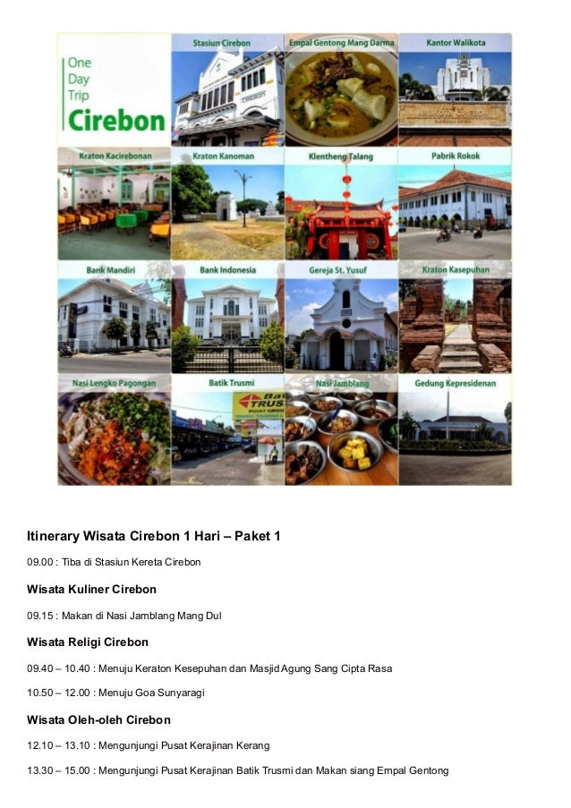 Wisata Cirebon 1 Hari Paket 1 Wisata Cirebon 1 Hari Paket 1