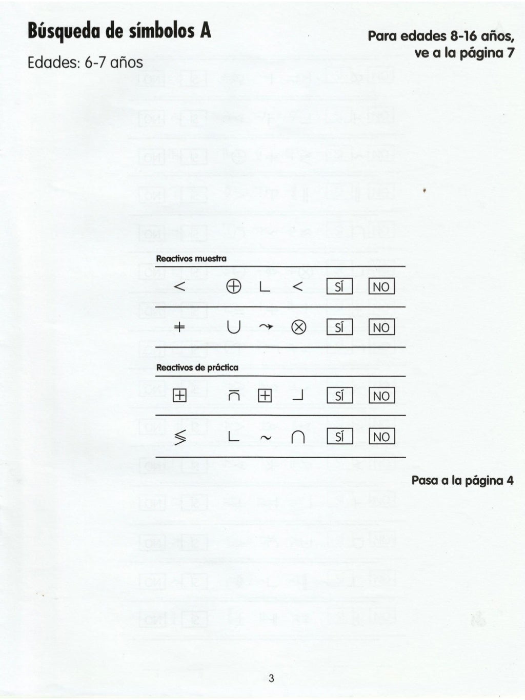 Protocolo de Registro y Anotación del WISC IV incluyendo BUSQUEDA DE