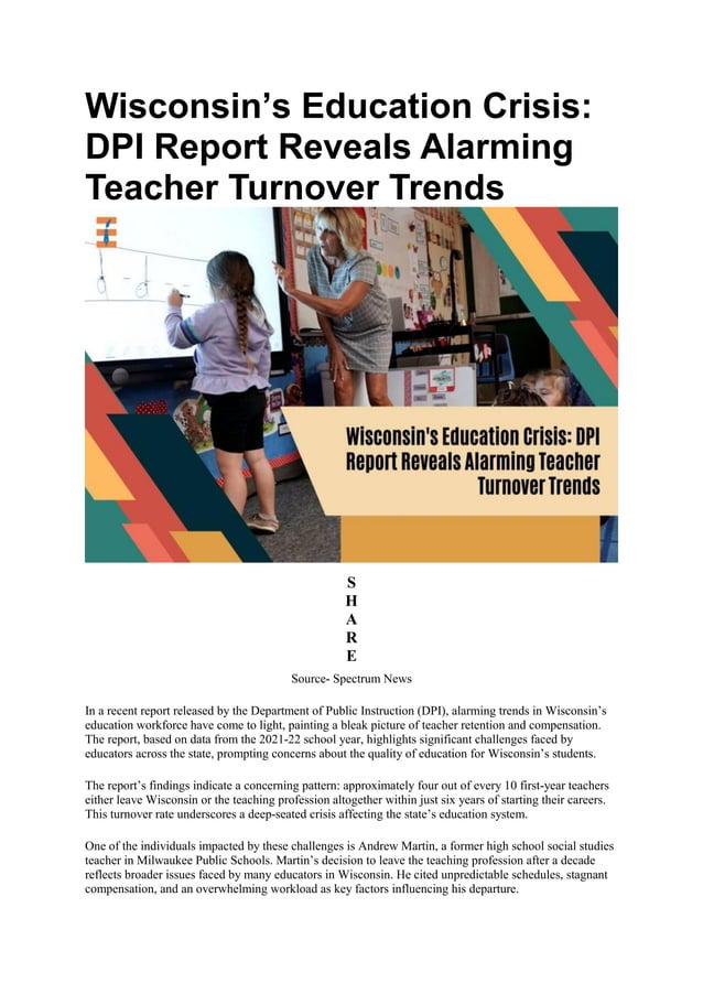 Wisconsin's Education Crisis DPI Report Reveals Alarming Teacher