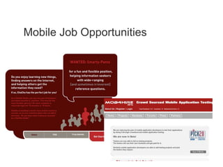 Mobile Job Opportunities
 
