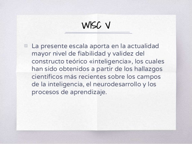 Wisc V Presentacion