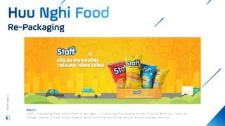 Re-Packaging
Wisdom
Agency
Staff – the leading fresh bread brand of Huu Nghi – is now a top five leading brands in Ho Chi Minh city. There are
changes applied in fresh bread category which are being monitoring daily to ensure strategic accuracy.
 