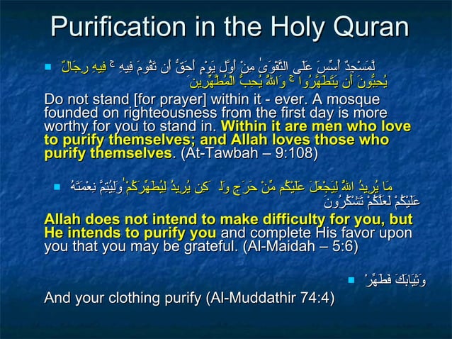 Wisdom Of Purification Before Prayer | PPT