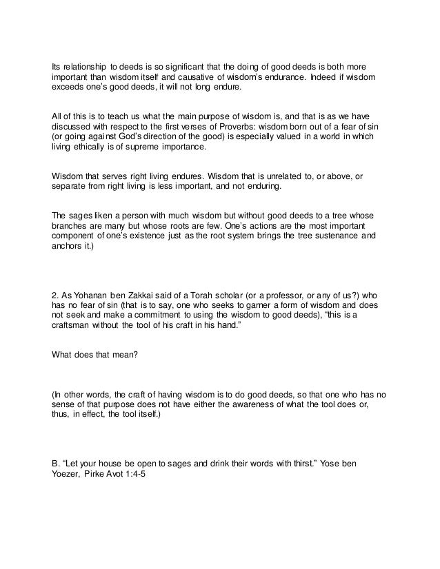 first wisdom is to fear god