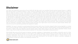 Disclaimer
This report was produced by wise-owl.com Pty Ltd (ACN 097 446 369), which is an Australian financial services licensee (Licence no. 246670).
Wise-owl may have an investment banking or other commercial relationship with the issuer of any security or financial product in which you
have an interest by acting in various roles including as underwriter, dealer, holder of principal positions, banker, broker, lender, adviser or
researcher. Wise-owl may receive fees, commissions or other remuneration from such activities. Wise-owl.com Pty Ltd has made every effort to
ensure that the information and material contained in this report is accurate and correct and has been obtained from reliable sources. However,
no representation is made about the accuracy or completeness of the information and material and it should not be relied upon as a substitute
for the exercise of independent judgment. Except to the extent required by law, wise-owl.com Pty Ltd does not accept any liability, including
negligence, for any loss or damage arising from the use of, or reliance on, the material contained in this report. This report is for information
purposes only and is not intended as an offer or solicitation with respect to the sale or purchase of any securities. The securities recommended
by wise-owl.com carry no guarantee with respect to return of capital or the market value of those securities. There are general risks associated
with any investment in securities. Investors should be aware that these risks might result in loss of income and capital invested. Neither wise-
owl.com nor any of its associates guarantees the repayment of capital.
WARNING: This report is intended to provide general financial product advice only. It has been prepared without having regarded to or taking
into account any particular investor’s objectives, financial situation and/or needs. All investors should therefore consider the appropriateness of
the advice, in light of their own objectives, financial situation and/or needs, before acting on the advice. Where applicable, investors should
obtain a copy of and consider the product disclosure statement for that product (if any) before making any decision.
DISCLOSURE: Wise-owl.com Pty Ltd and/or its directors, associates, employees or representatives may not effect a transaction upon its or their
own account in the investments referred to in this report or any related investment until the expiry of 24 hours after the report has been
published. Additionally, wise-owl.com Pty Ltd may have, within the previous twelve months, provided advice or financial services to the
companies mentioned in this report. As at the date of this report wise-owl.com Pty Ltd and/or its directors, associates, employees or
representatives currently hold interests in the following companies: CL8
 