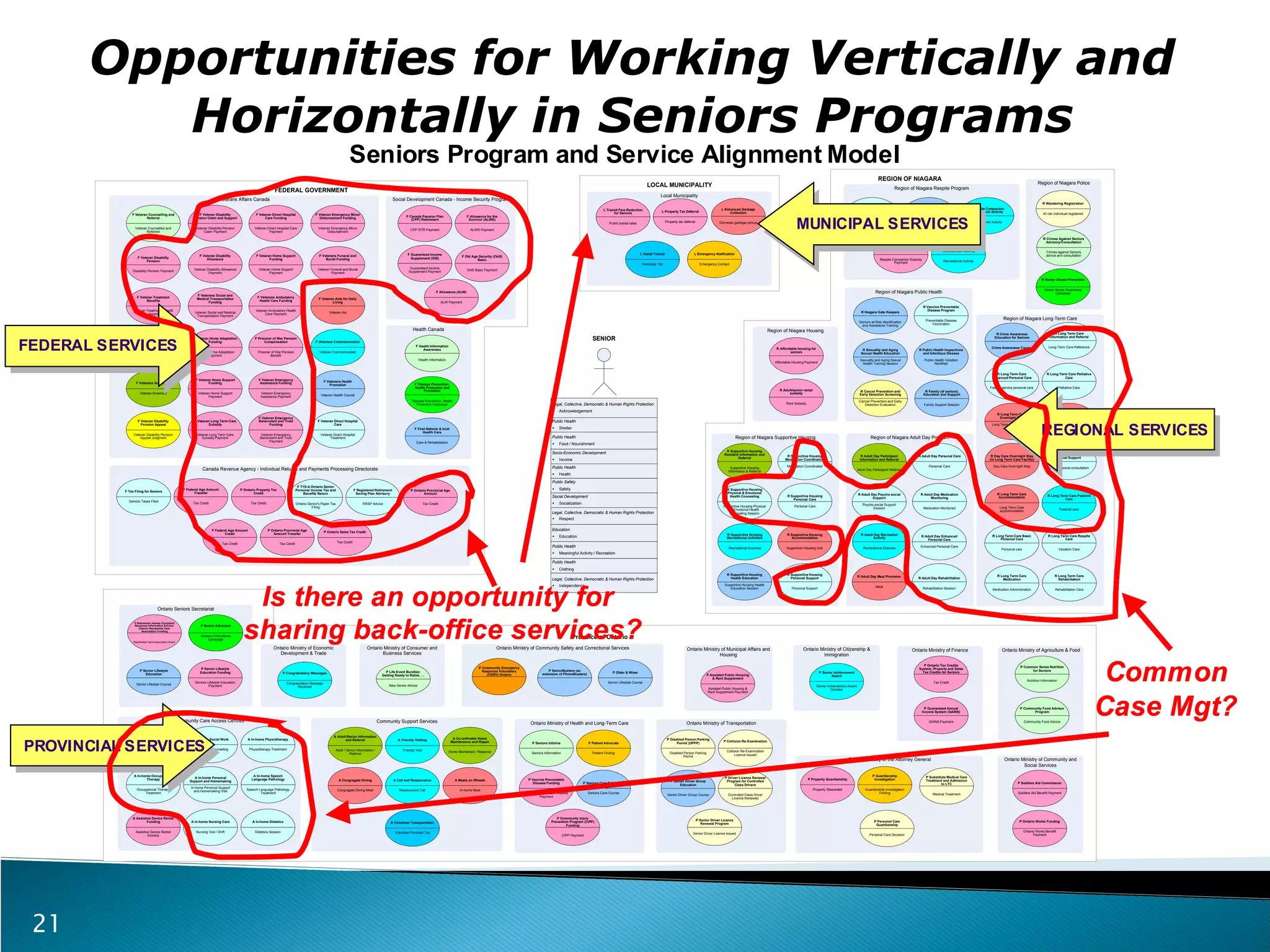 Opportunities for Working Vertically and Horizontally in Seniors Programs 
