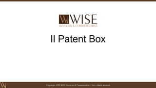 Il Patent Box
 