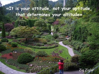«It is your attitude, not your aptitude, that determines your altitude» Zig Ziglar 
