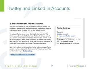 Twitter and Linked In Accounts 