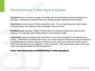 Small Business Twitter Apps to Explore 