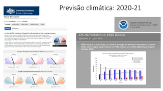 Previsão climática: 2020-21
 
