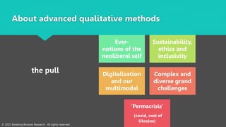 Introduction to Advance Qualitative Methods | PPTX