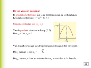 Parabool Formule Wiskunde 1 | PPT