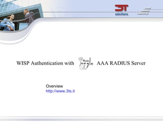AAA RADIUS Server Overview http://www.3ts.it WISP Authentication with 