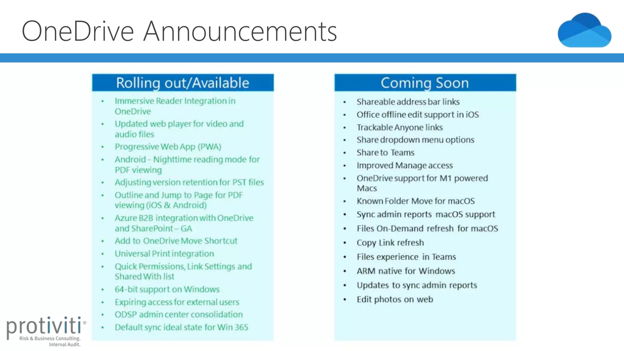 OneDrive Announcements
 