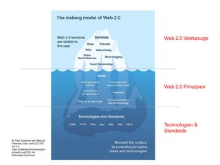 Seminar Web2.0, UKE arnold@hm.edu 
Web 2.0 Werkzeuge 
Web 2.0 Prinzipien 
Technologien & Standards 
By Paul Anderson and Marcus Freeman (Own work) [CC-BY- SA-3.0 (http://creativecommons.org/licenses/by-sa/3.0)], via Wikimedia Commons  