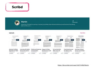 Scribd
https://de.scribd.com/user/16271496/Martin
 