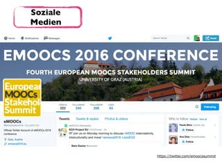 Soziale
Medien
https://twitter.com/emoocssummit
 